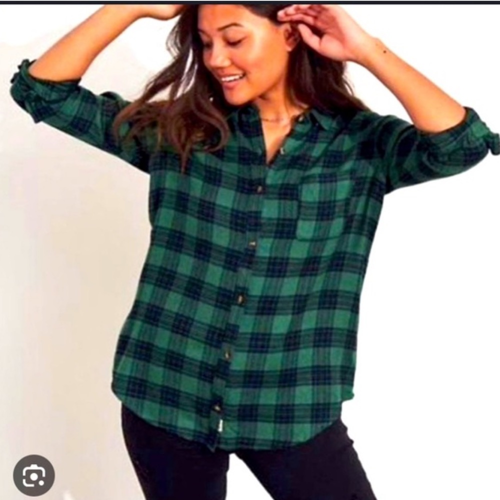 Hollister Boyfriend Fit Plaid Shirt